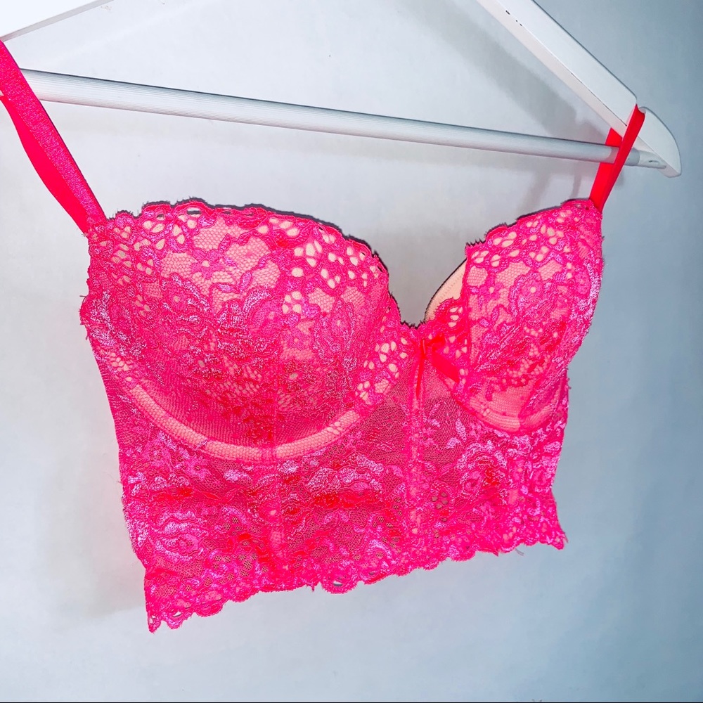 Victoria’s Secret Lace Pink Bustier Bra - Picture 6 of 8